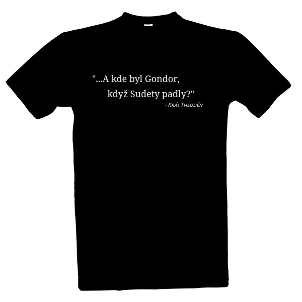 Tričko s potiskem Kde byl Gondor? - Tmavé triko