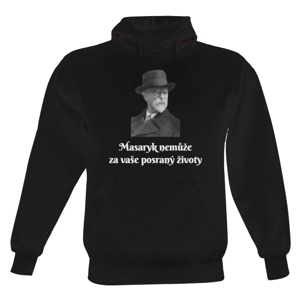 Tričko s potiskem Masaryk 1 - Tmavá mikča