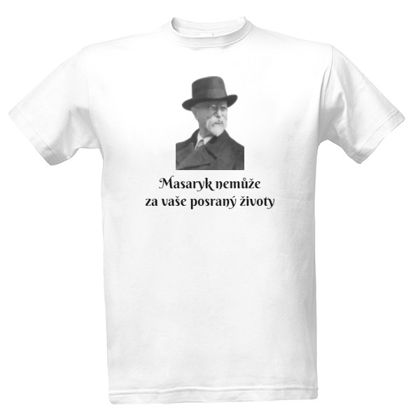 Tričko s potiskem Masaryk 1 - Světlé triko