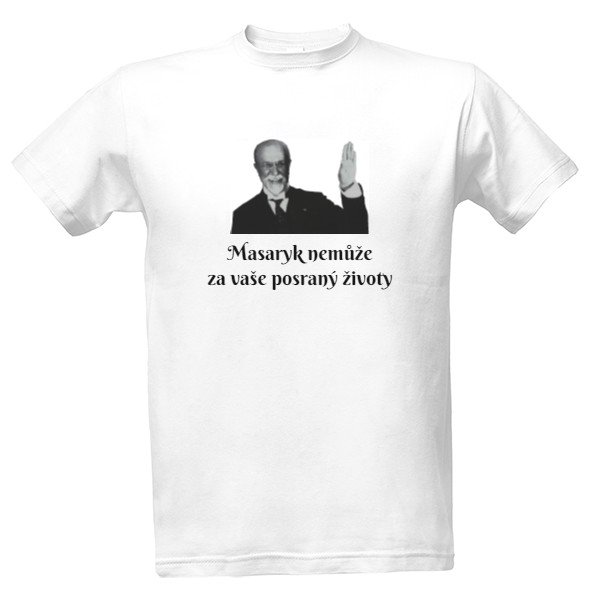 Tričko s potiskem Masaryk 2 -  Světlé triko